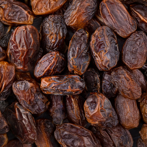 close up of dried medjool dates