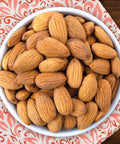 Bowl of Organic natural almonds
