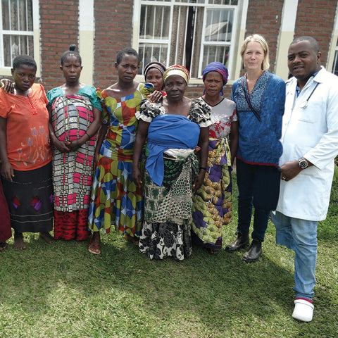 Women of the Panzi Hospital with Beth Ann Caspersen of Equal Exchange and Dr. Bwema