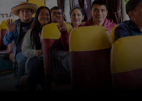 group of people sitting on bus in Paraguay