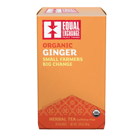 Box of Equal Exchange Organic Ginger tea with 20 tea bags