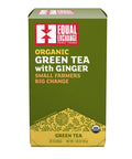 Box of Equal Exchange Organic Green Tea with Ginger with 20 tea bags