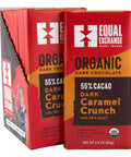 Case of 12 Equal Exchange Organic Dark Chocolate Caramel Crunch with Sea Salt bars 55% cacao
