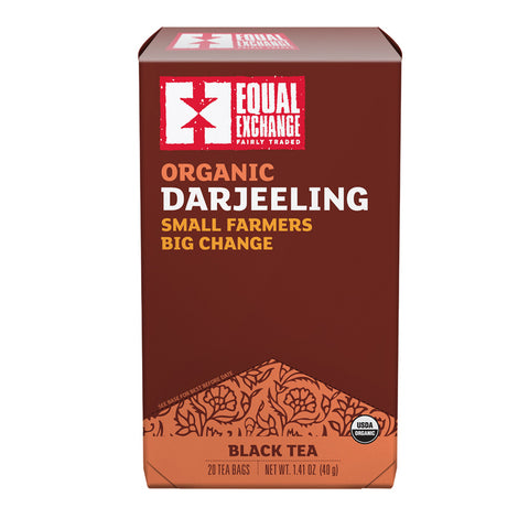 Box of Equal Exchange Organic Darjeeling Tea with 20 tea bags