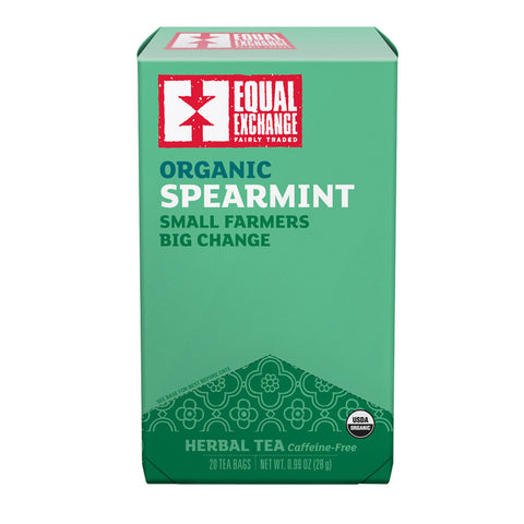 Box of Equal Exchange Organic Spearmint tea with 20 tea bags