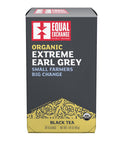 Box of Equal Exchange Organic Extreme Earl Grey tea on a white background