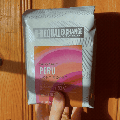 Organic Peru Light Roast Coffee, 12oz whole bean