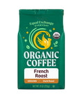 Green bag of Equal Exchange Everyday Organic Coffee French Roast ground