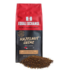 red and black coffee bag of Hazelnut Creme flavored ground coffee