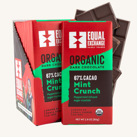 Case of 12 Organic Mint Crunch chocolate bars