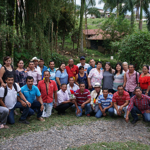 ASPROCAFE and Equal Exchange staff posing as a group, Colombia