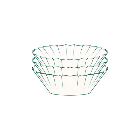 illustration of a stack of large coffee filters