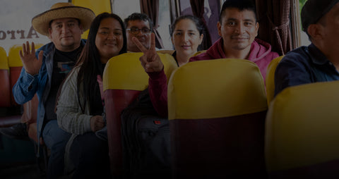 group of people sitting on bus in Paraguay