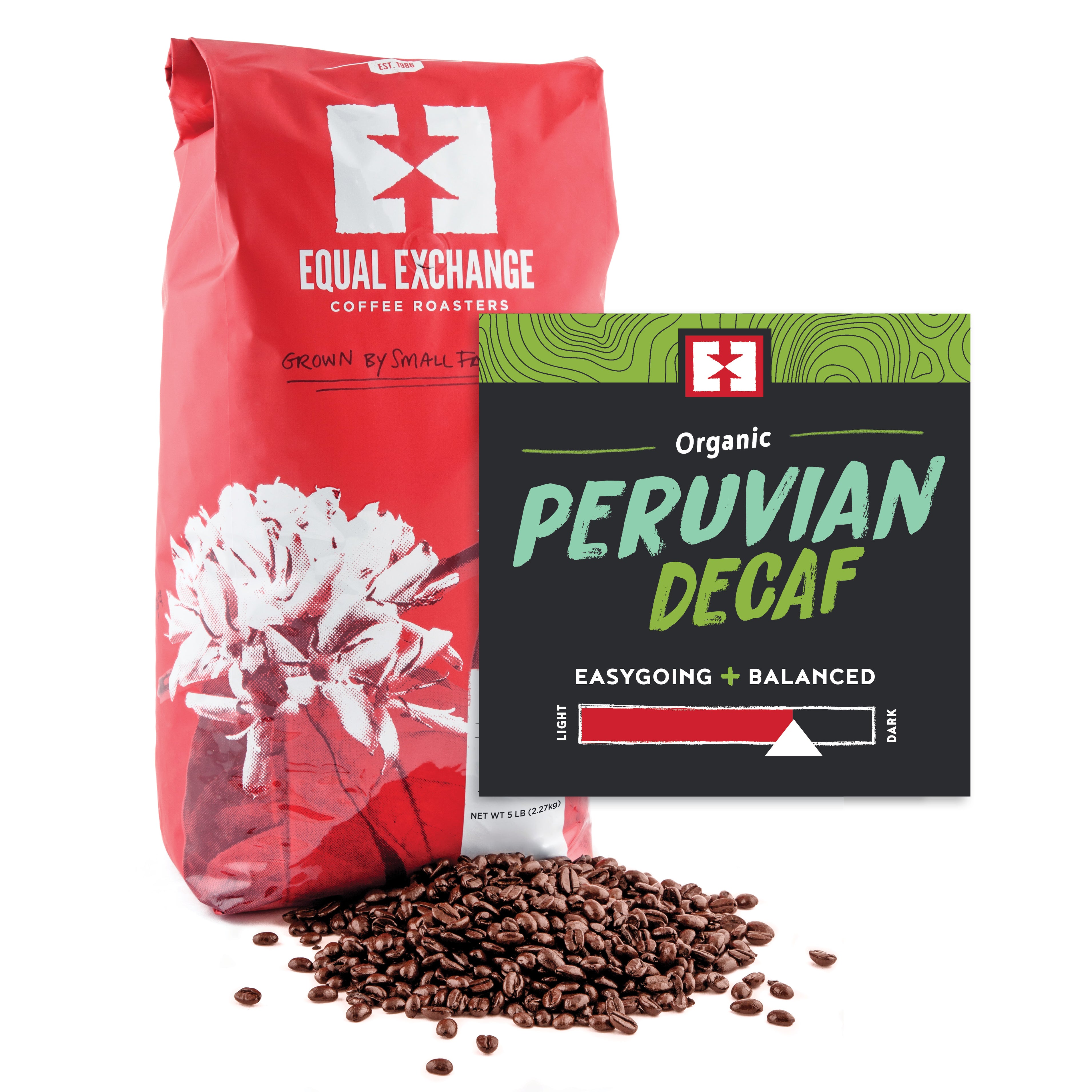 Equal Exchange Fairly Traded Organic Cafe Peru CO2 Decaffeinated Coffee