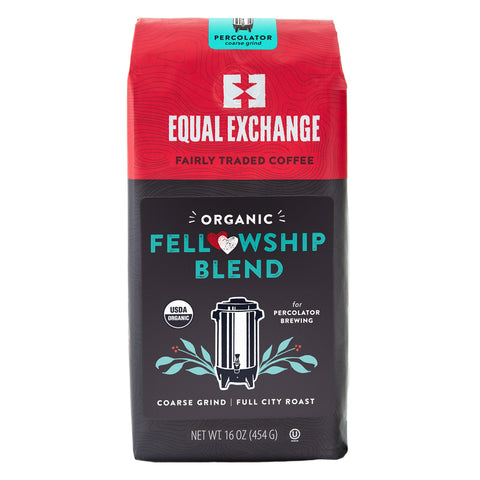 Organic Fellowship Blend percolator grind coffee bag