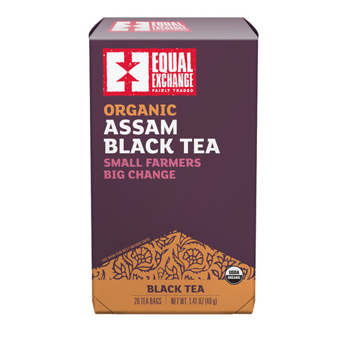 Box of Equal Exchange Organic Assam Black Tea with 20 tea bags