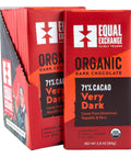 Case of 12 Equal Exchange Organic Very Dark Chocolate bars 71% cacao