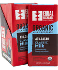 Case of 12 Equal Exchange Organic Classic Milk Chocolate bars 43% cacao