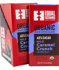 Case of 12 Equal Exchange Organic Milk Chocolate Caramel Crunch with Sea Salt bars 43% cacao