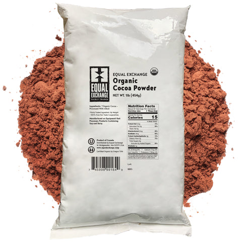 1 pound bulk bag of organic cocoa powder