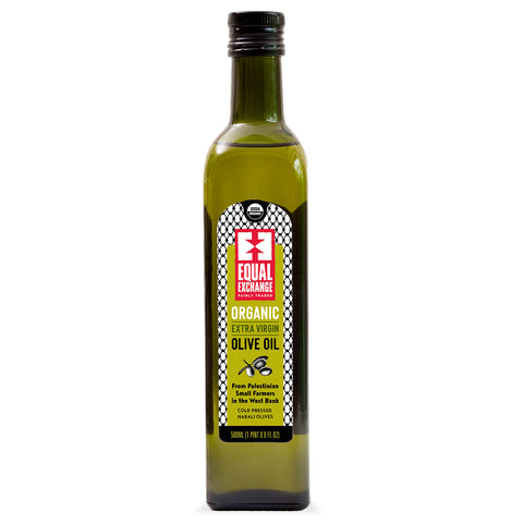 Organic Extra Virgin Olive Oil bottle, front