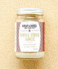 A jar of Purple Stripe Garlic